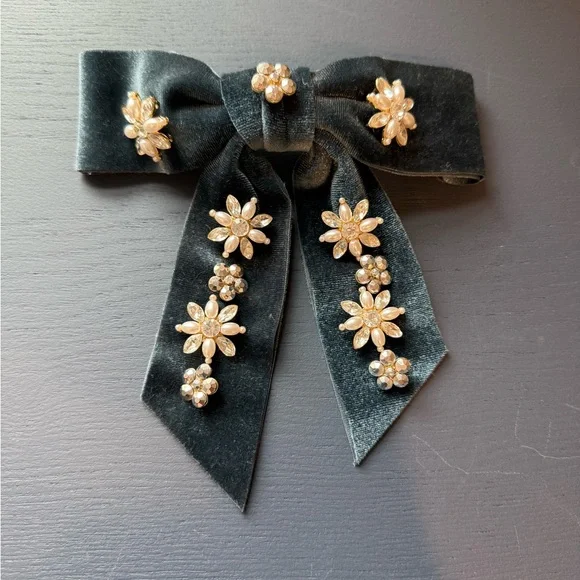 Hair Bow Set - J. Crew, Club Monaco - Black, Gray, and Plaid - Picture 3 of 5